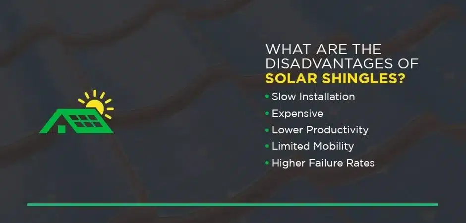 disadvantages of solar shingles