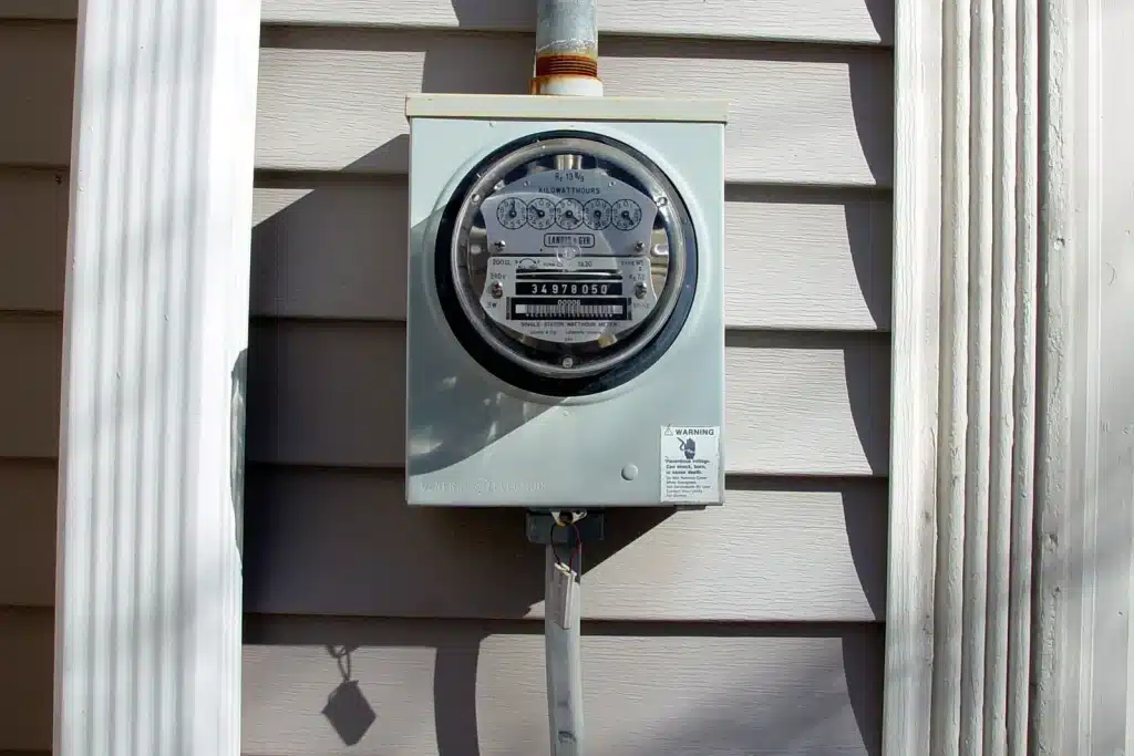 solar meter on a home