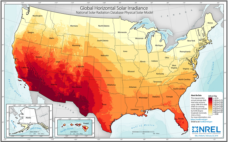 Photovoltaic solar resource of the united states