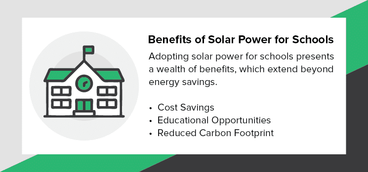 benefits of solar power for schools