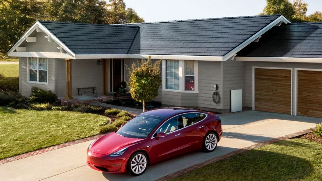 Tesla Solar Roof on home