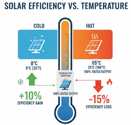Solar Efficiency vs Temperature's